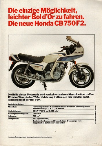 Prospekt datenblatt honda - prospekt,
